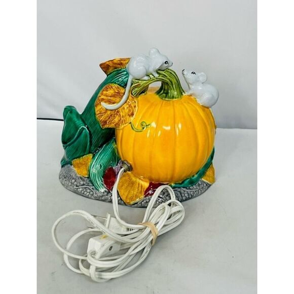 Halloween Jack O Lantern Mice Mouse Light Working 1987 - Picture 4 of 7